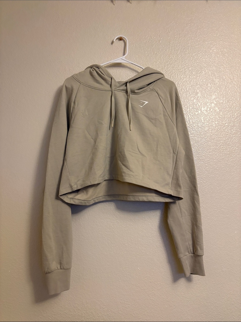 Gymshark Women's Cropped Hoodie in Light Sage